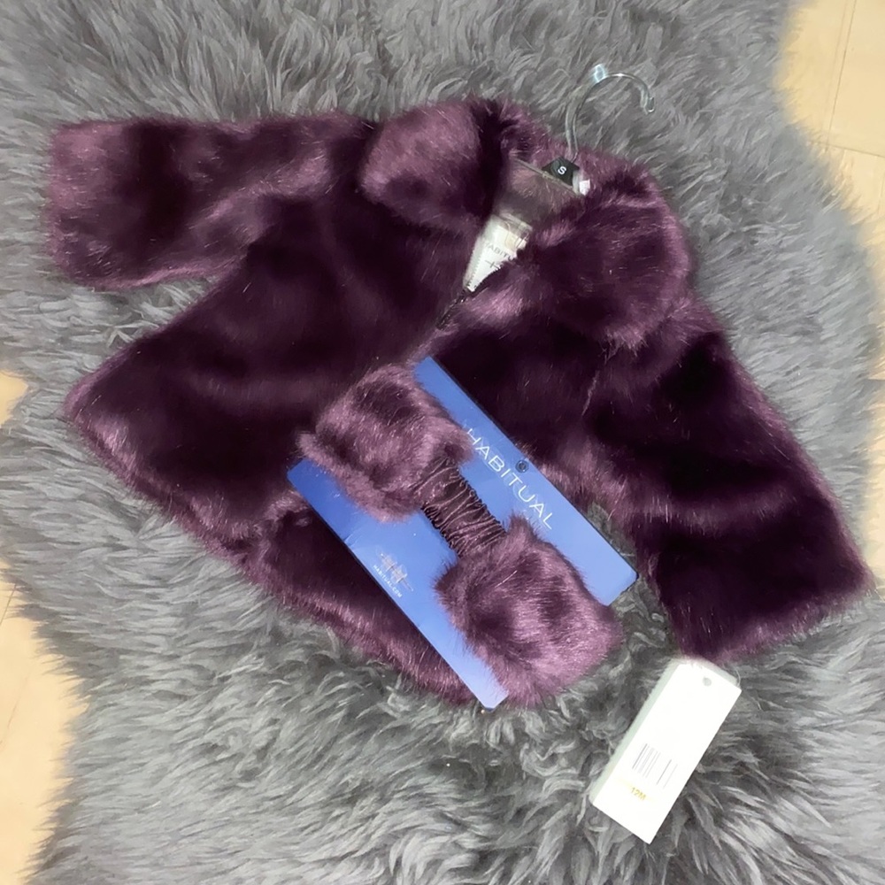 Purple Faux Fur Jacket for Toddler